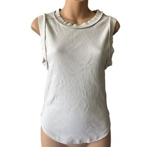 We The Free Cream Ribbed Tank